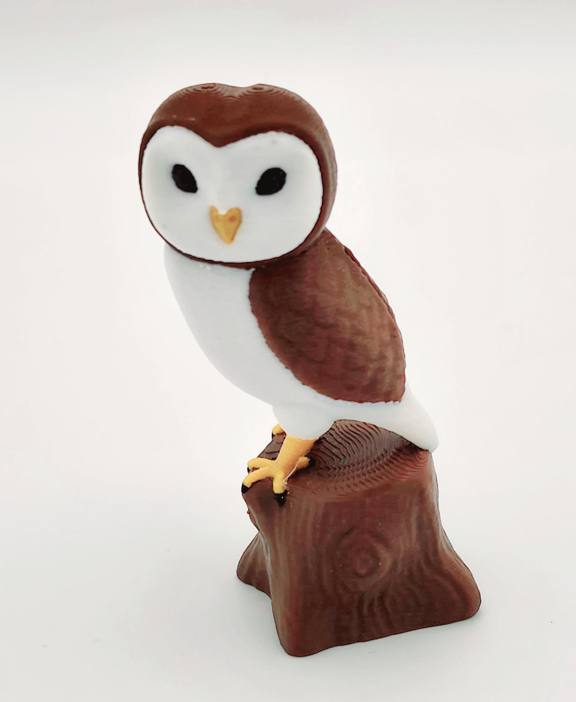 Owl Sculpture On Tree / 3MF / No Supports 3d model