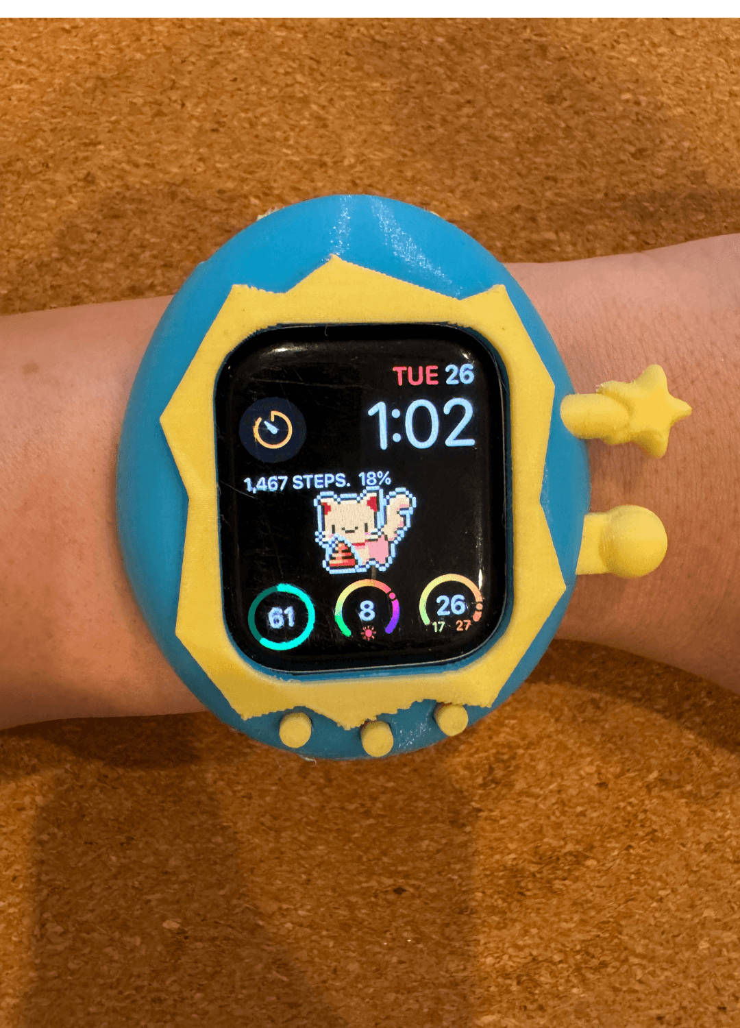 Tamagotchi case for Apple Watch - with strap 3d model