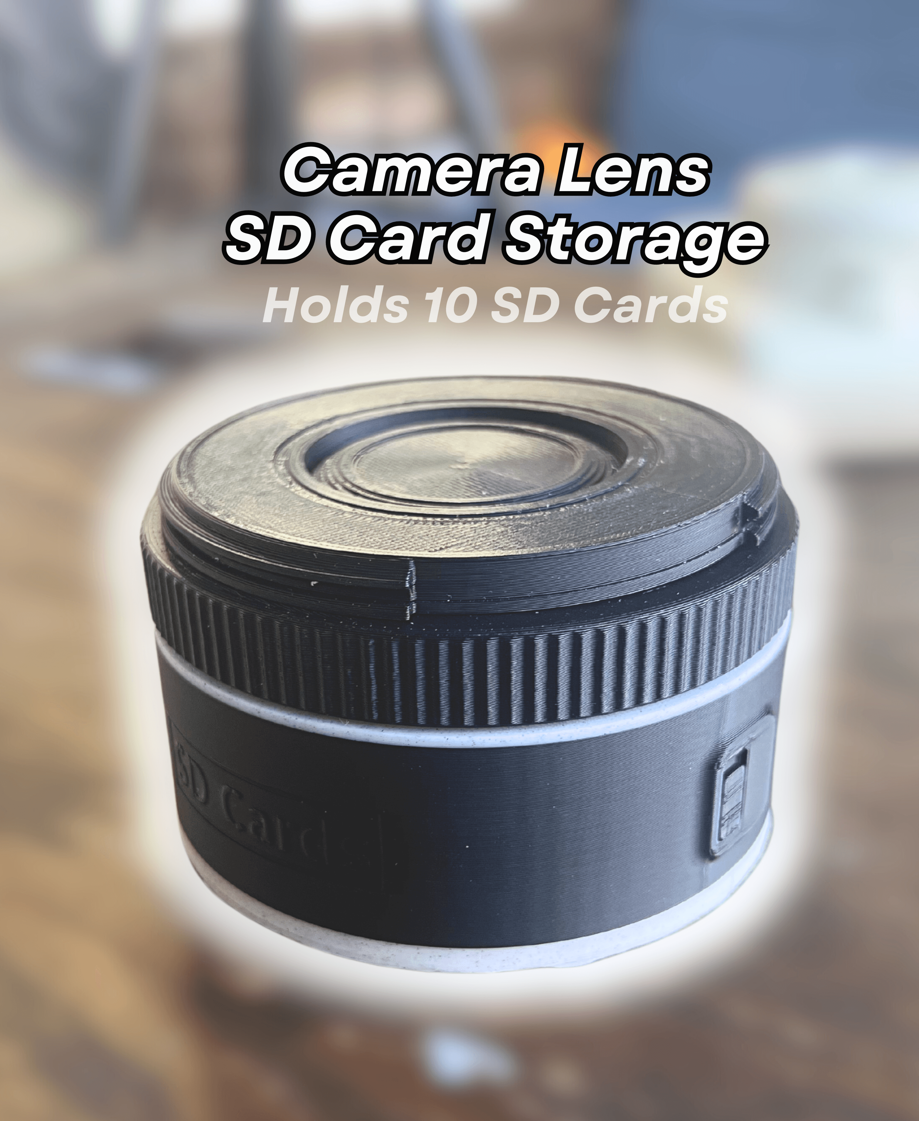 SD Card Storage Camera Lens 3d model