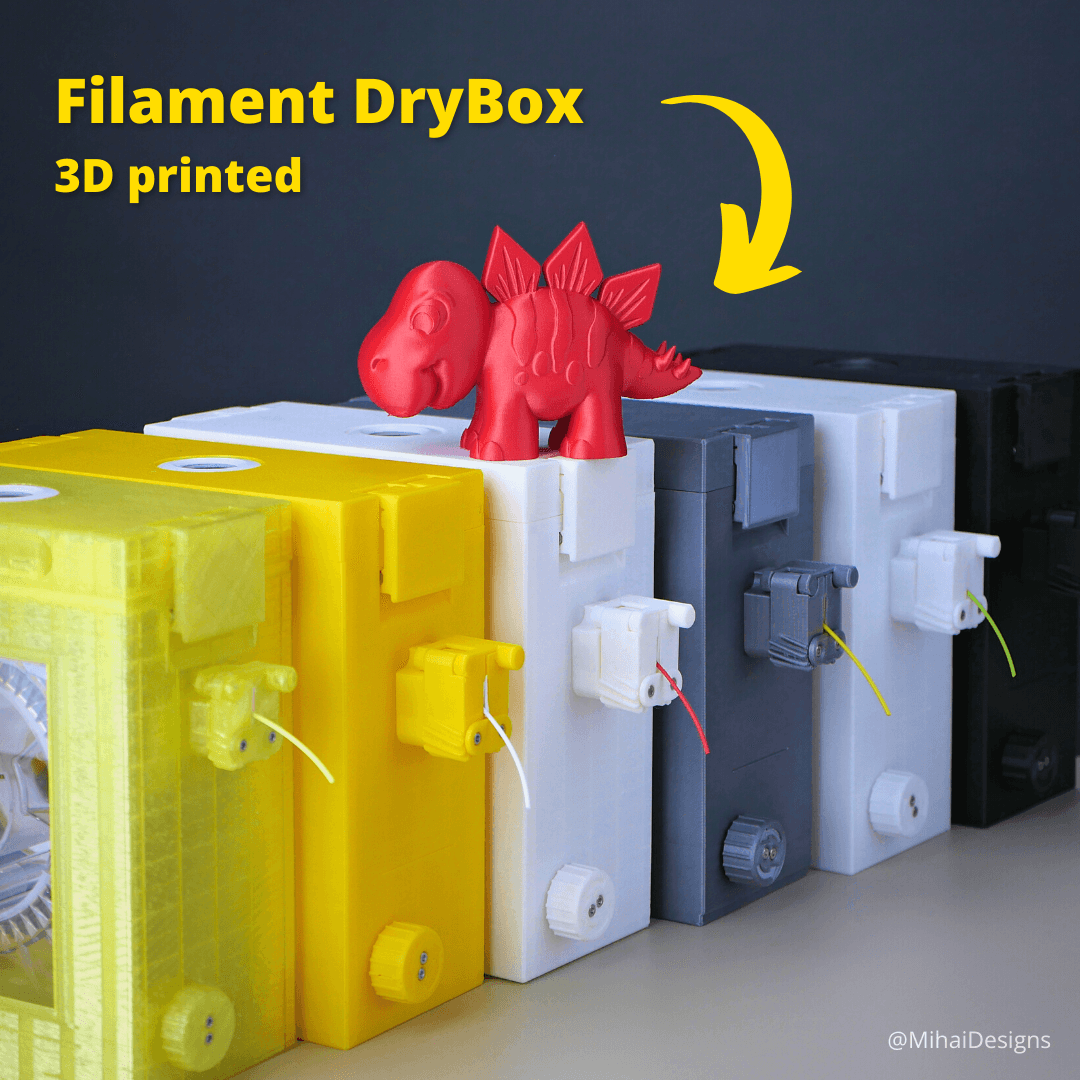 Mihai's DryBox - Some of the boxes are printed in cheap filament from GST3D. Good enough for my needs in this case. - 3d model