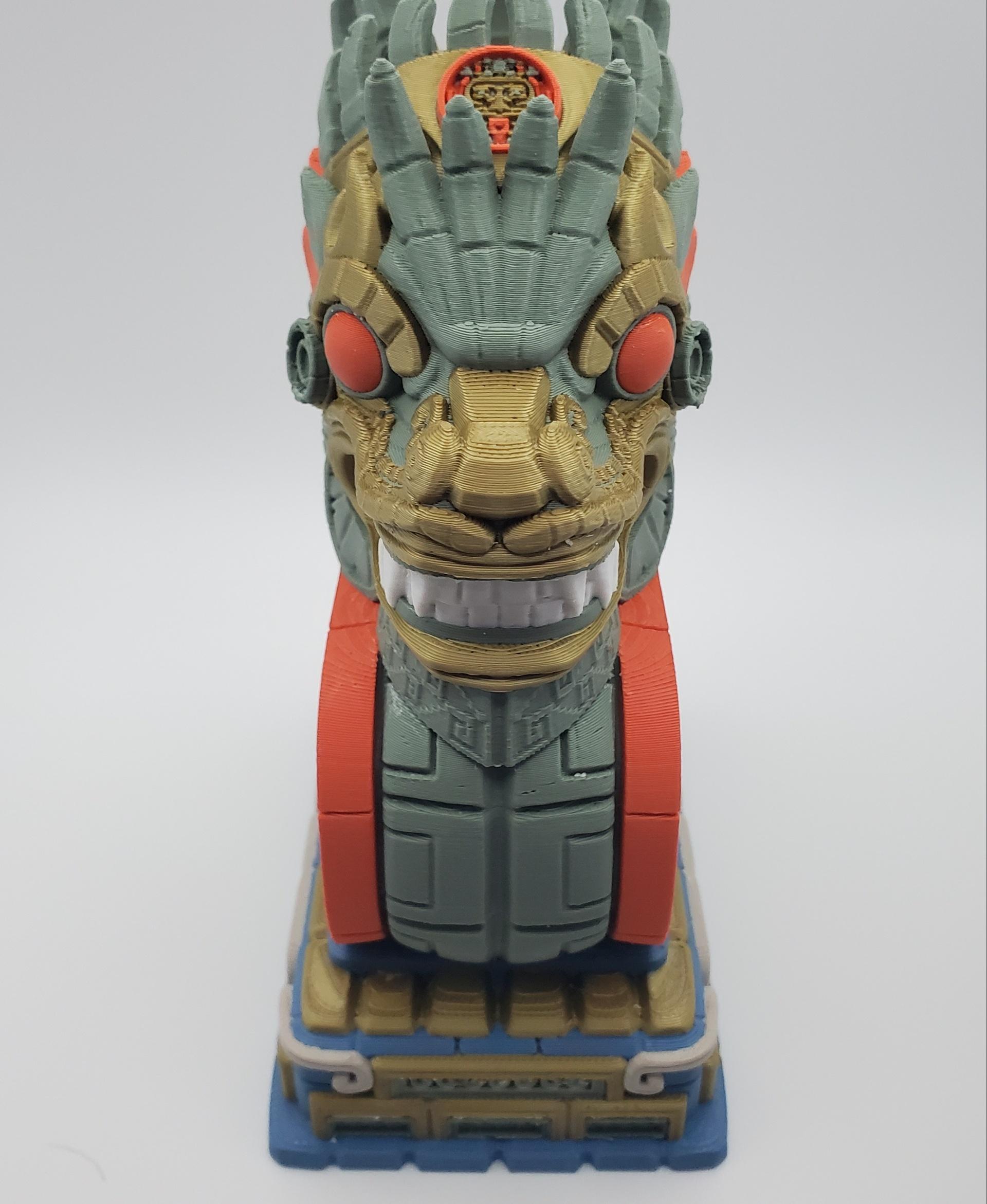 Aztec Dragon bust (Pre-Supported) - X1C All Polymaker Polyterra  - 3d model