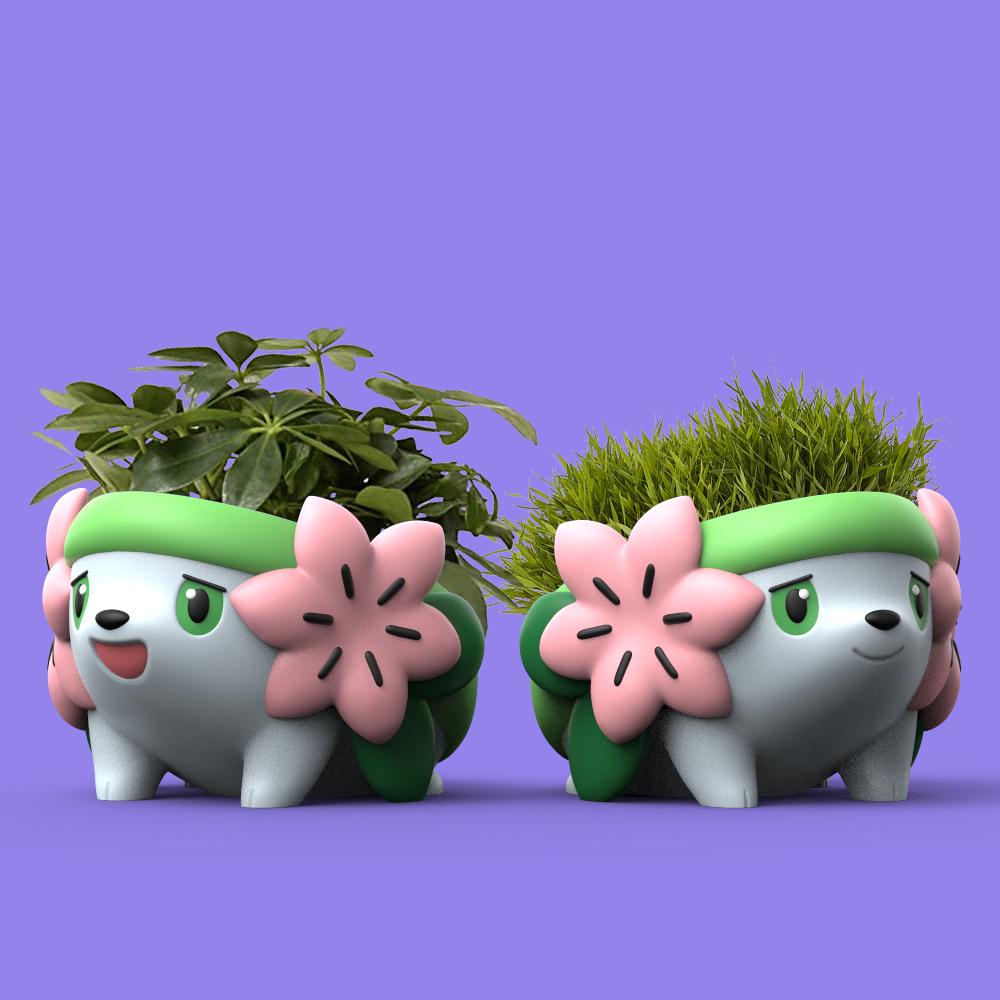 Shaymin Planter (Easy Print No Supports) 3d model