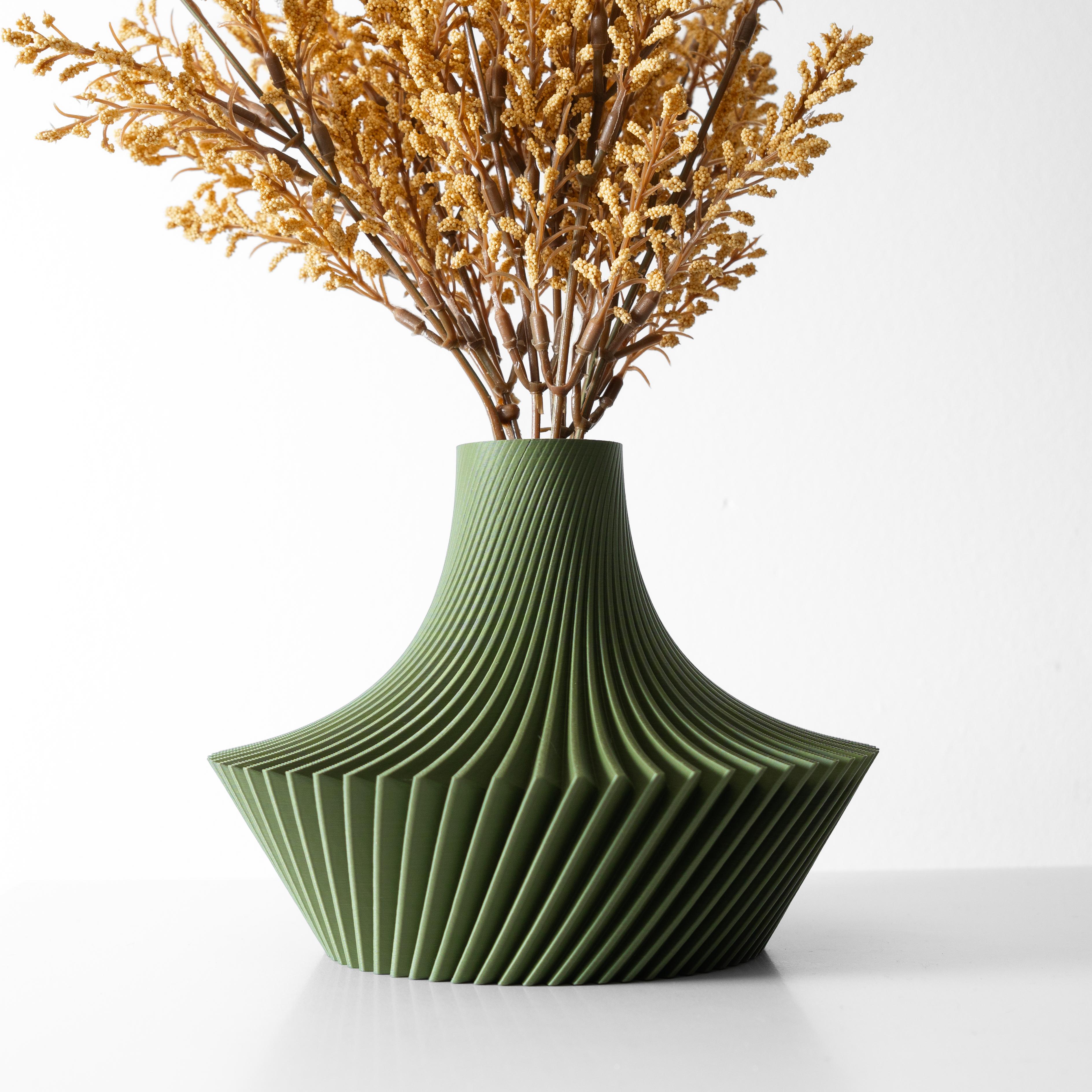 The Kitan Short Vase, Modern and Unique Home Decor for Dried and Preserved Flower Arrangement 3d model