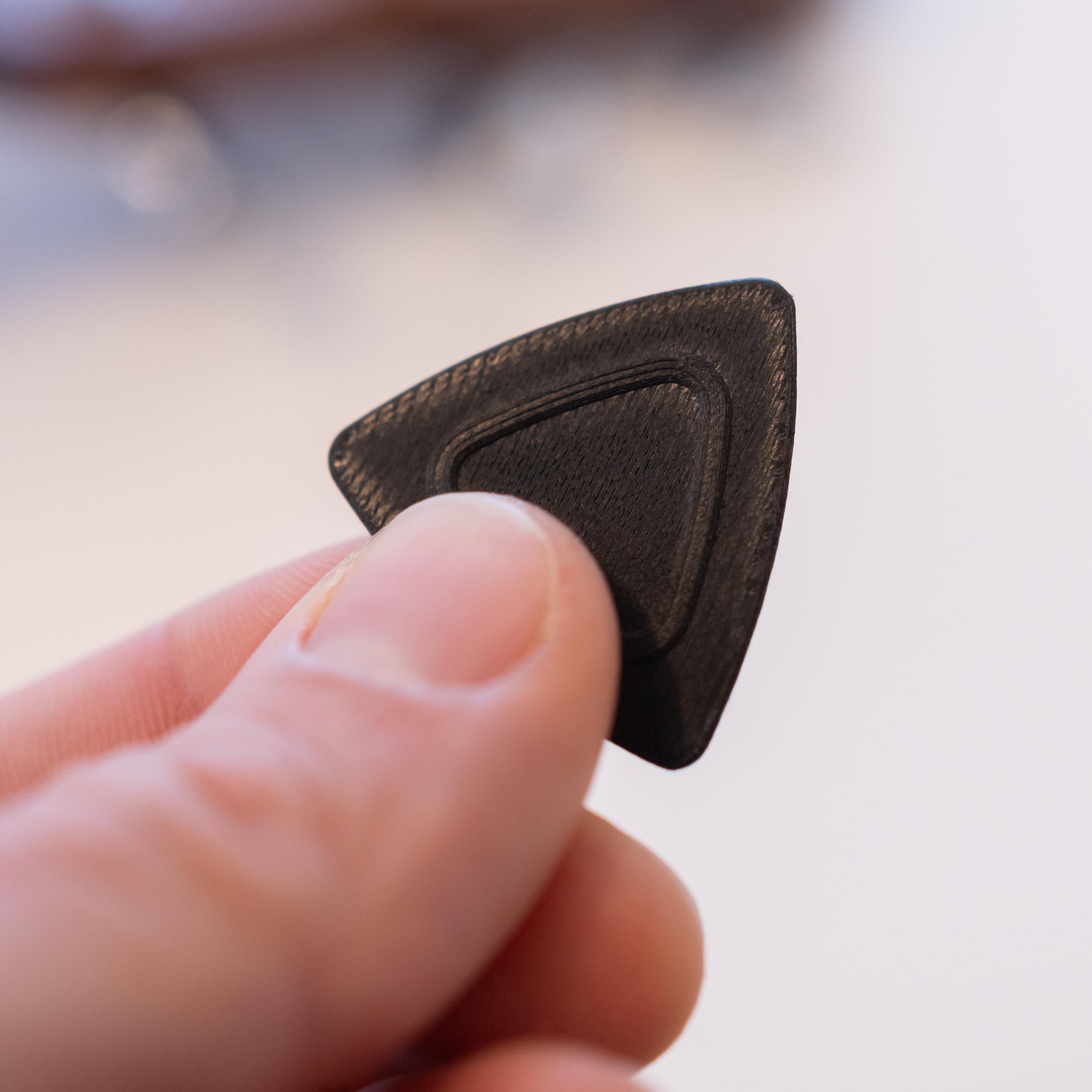 Grippy Guitar Pick // 0.8mm, 1.0mm, 1.2mm Thicknesses 3d model