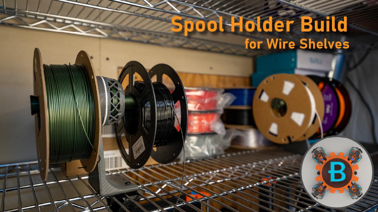 Spool Holder for Wire Shelves 3d model