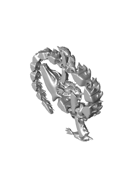 articulated dragon 3d model