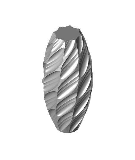 Swirling Leaves Vase 3d model