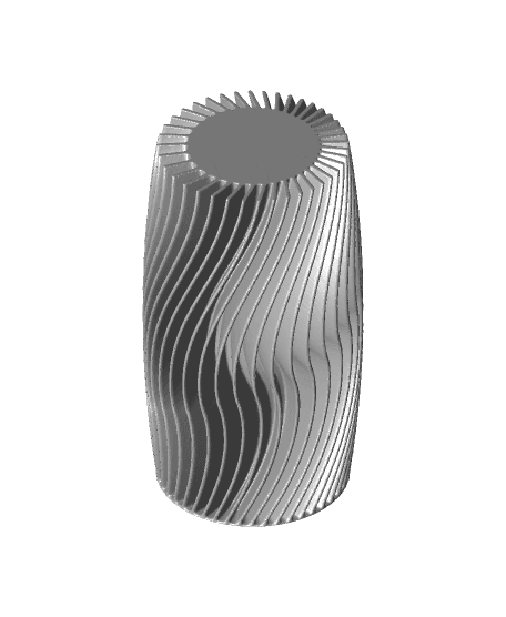 Radial Rib Vases 3d model