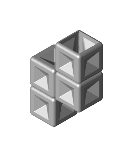 Tetris Z Planter 3d model