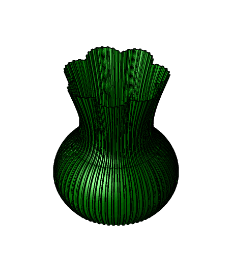 Fluted Blooming Vase 3d model