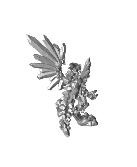 Crystal Dragon - Large Dragon - PRESUPPORTED - Hell Hath No Fury - 32mm Scale 3d model