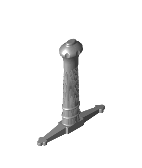 Collapsing Scottish Claymore - Print-in-Place 3d model