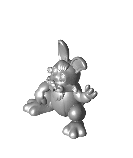 Easter Bunny Friend: The Waving Bunny 3d model
