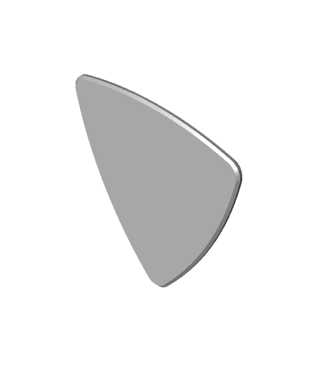 Grippy Guitar Pick // 0.8mm, 1.0mm, 1.2mm Thicknesses 3d model