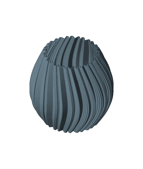  Round Planter Abstract | Vase Mode | Shelled | Slimprint  3d model