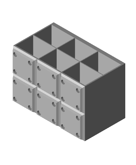 Screwfinity Unit 2U Medium - The Gridfinity Storage Unit 3d model