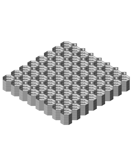 8x8 Multiboard Side Tile x4 Stack 3d model
