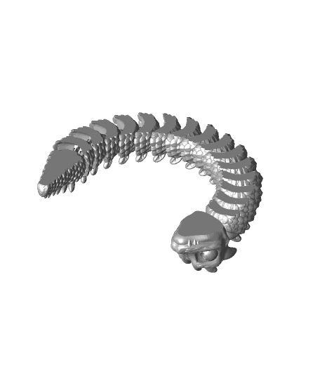 Baby Basilisk (Long) - Articulated Snap-Flex Fidget  3d model