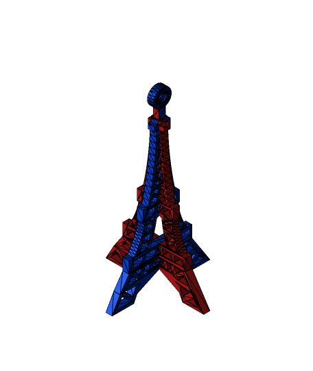 Eiffel tower keychain.STEP 3d model