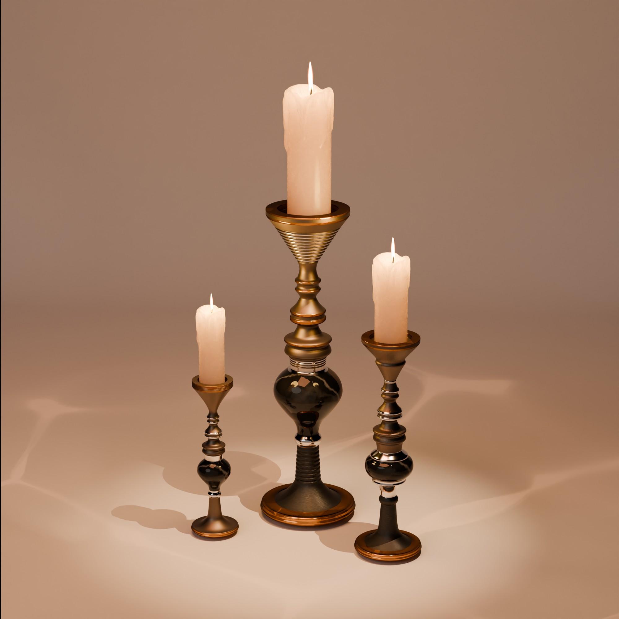 Luxury Candle Holder - Candle Base 3d model
