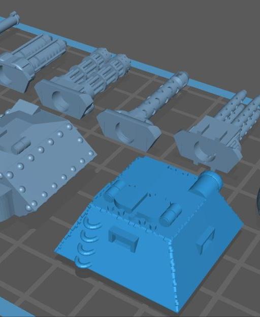 Tank Turret Set 1 3d model