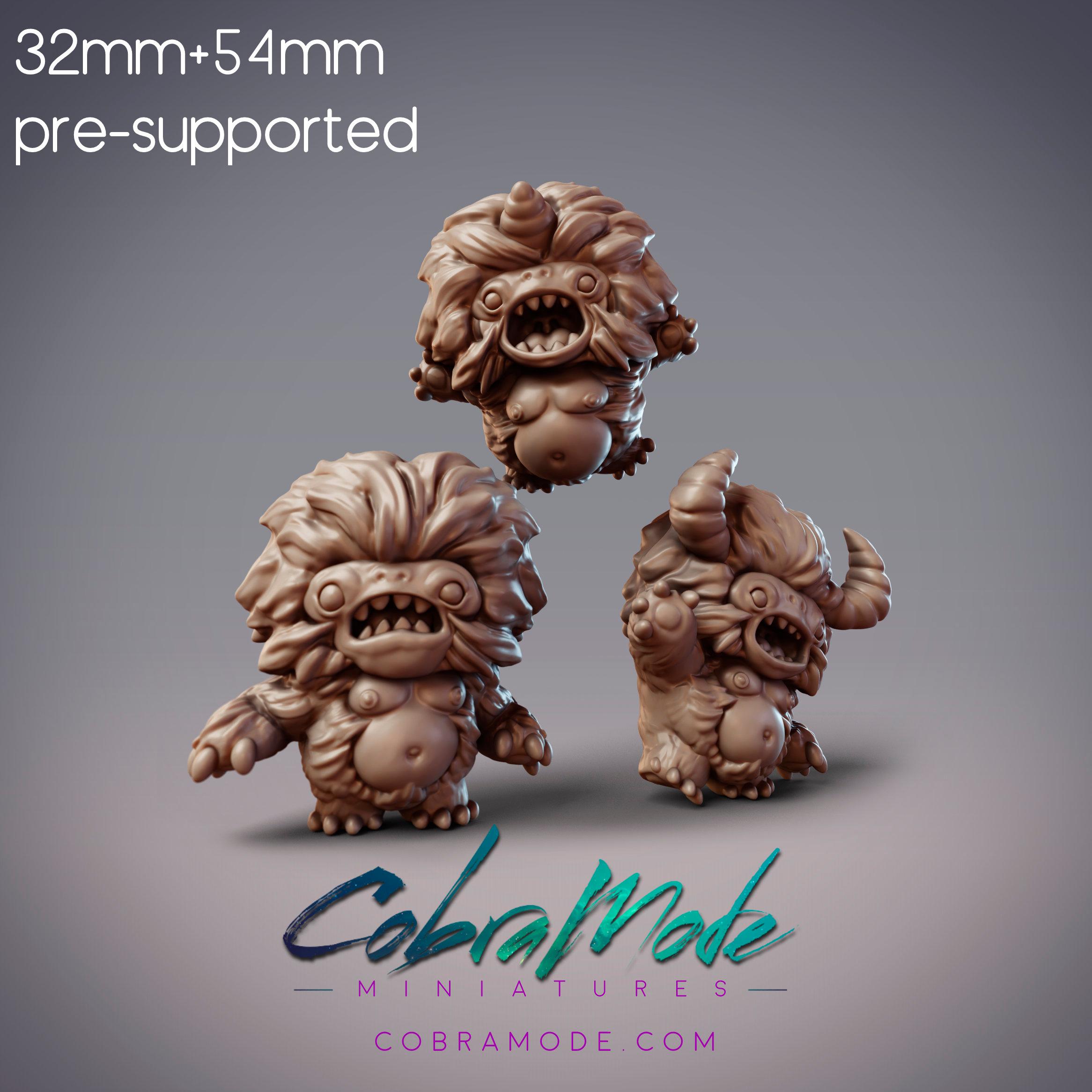 Yeti Gremlins - Xuehou Snow Goblins (Pre-supported) 3d model