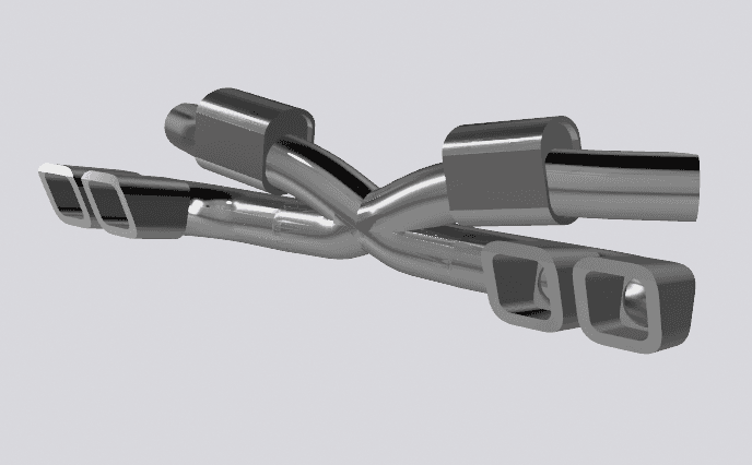 RC Exhaust System 1 10 SQUARE.stl 3d model
