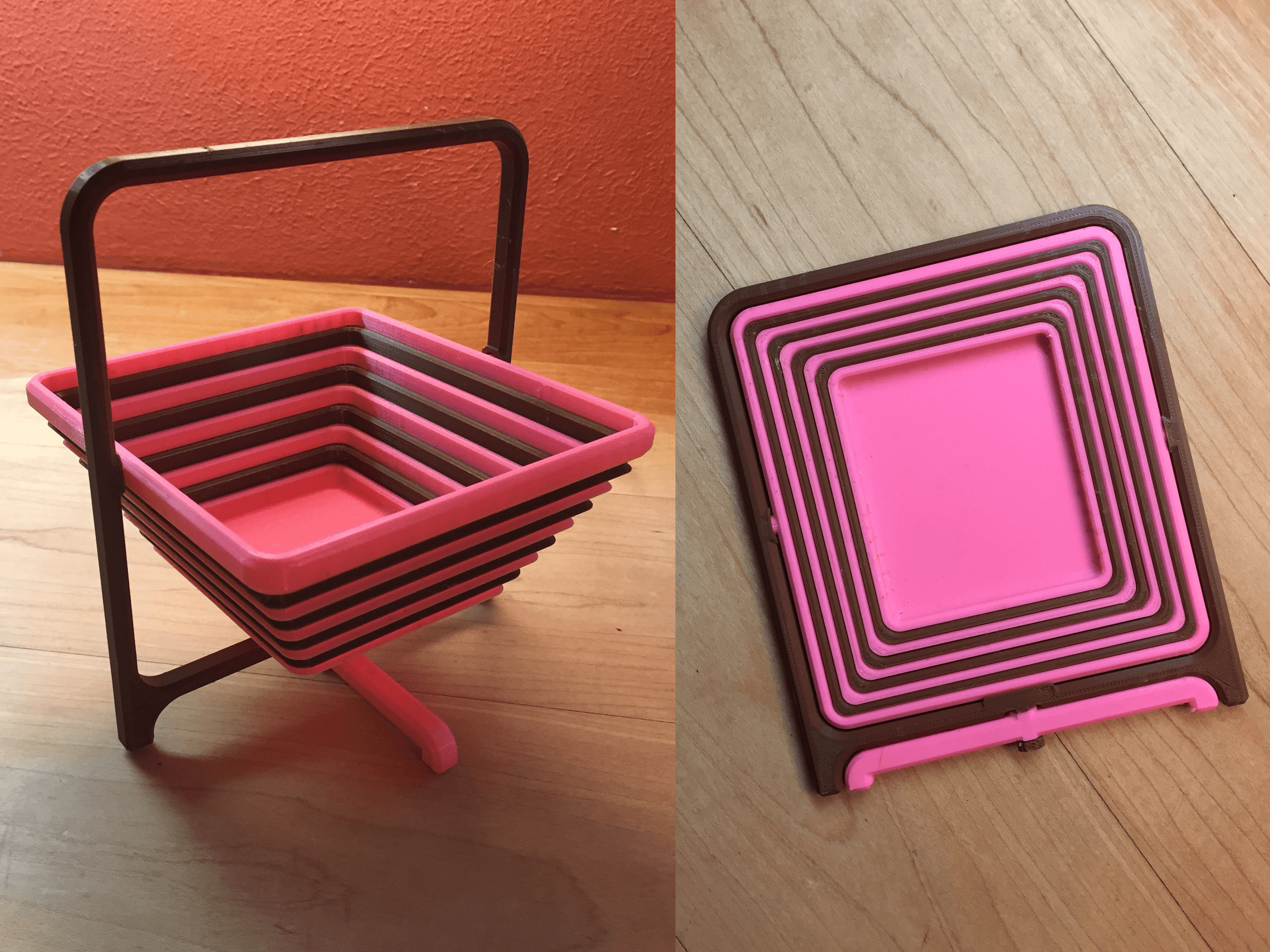 Multi-Color Collapsible Basket 3d model