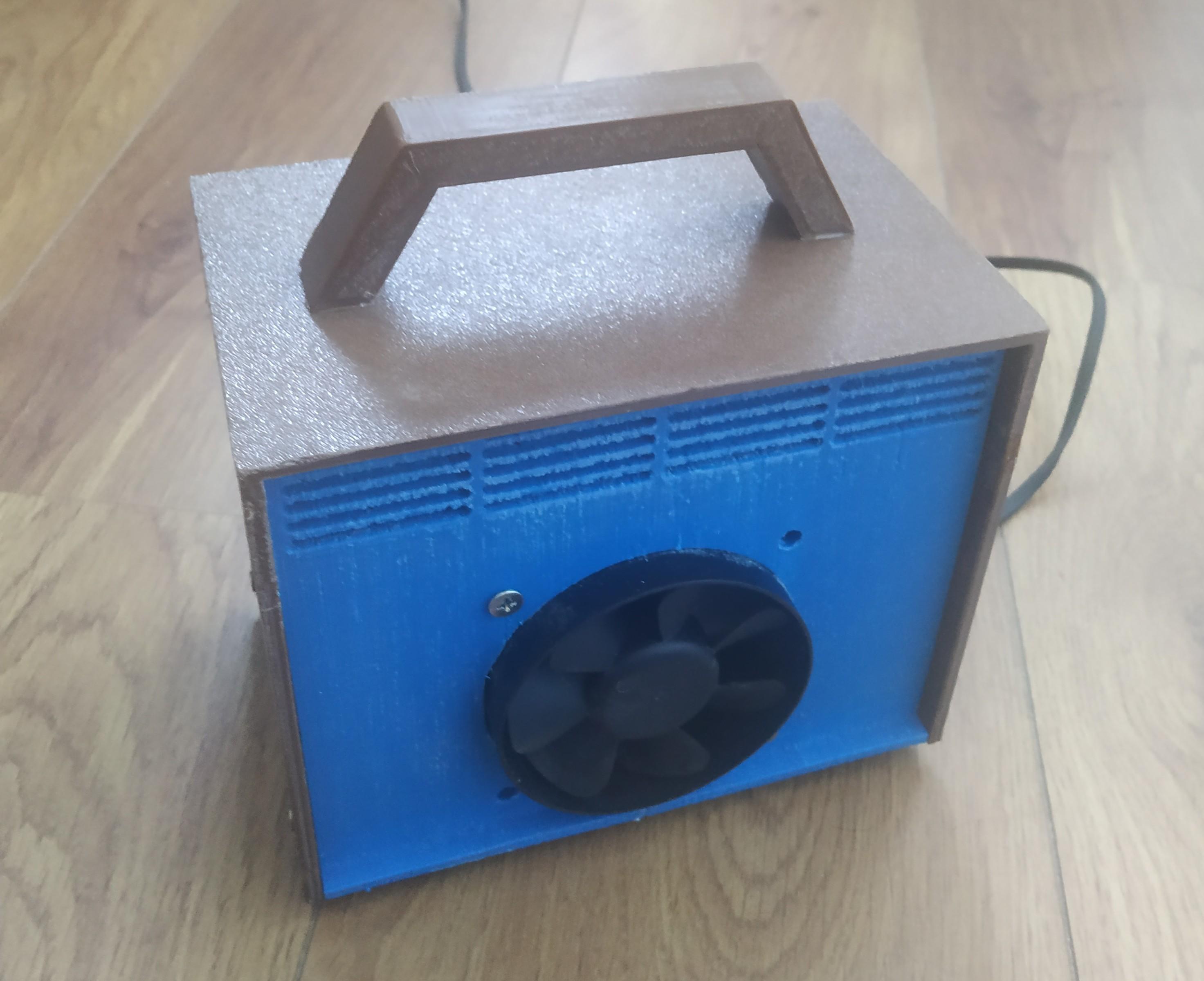 Ozone generator box with fan heat sink  3d model