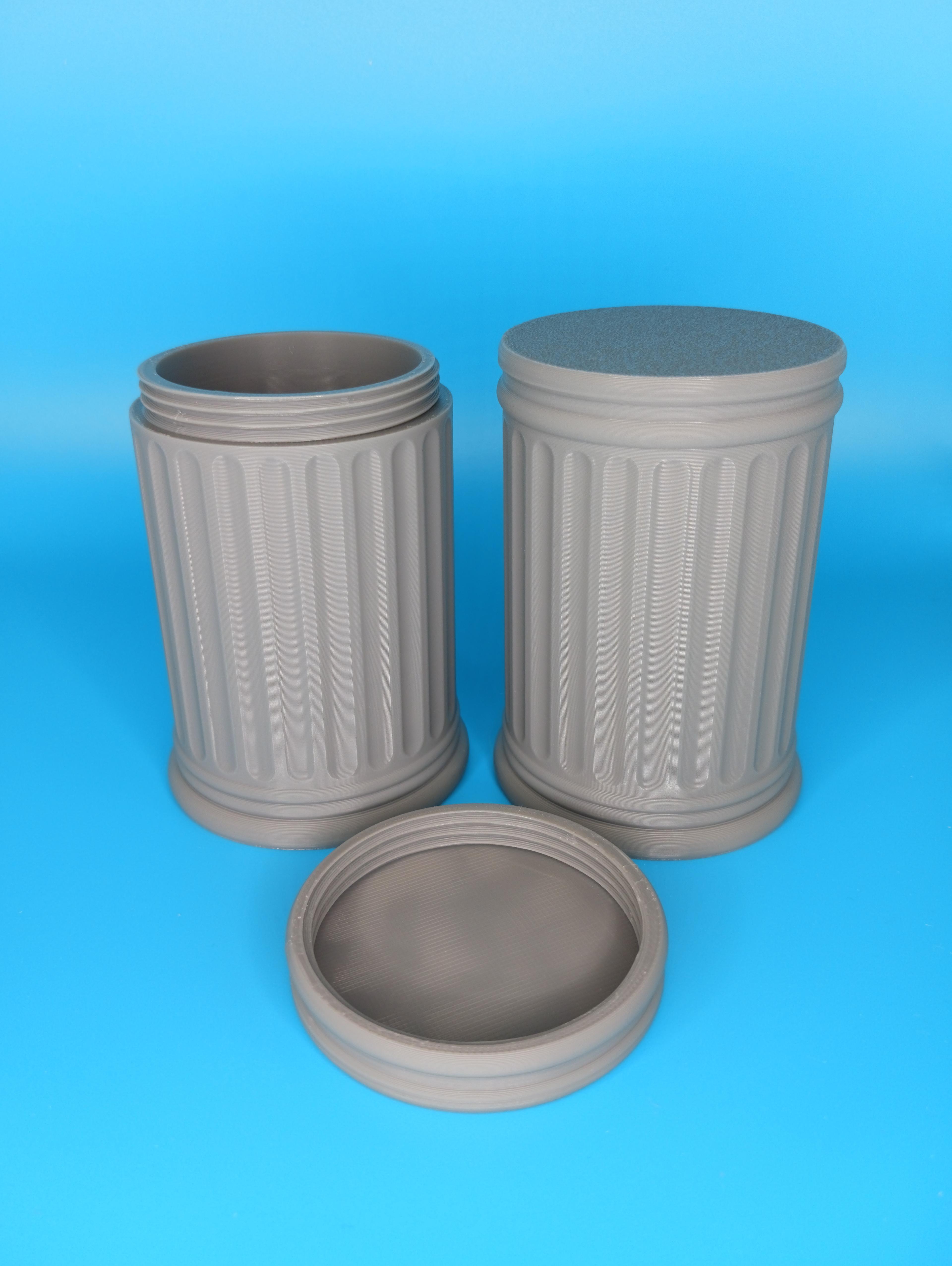 Small Fluted Column Containers 3d model