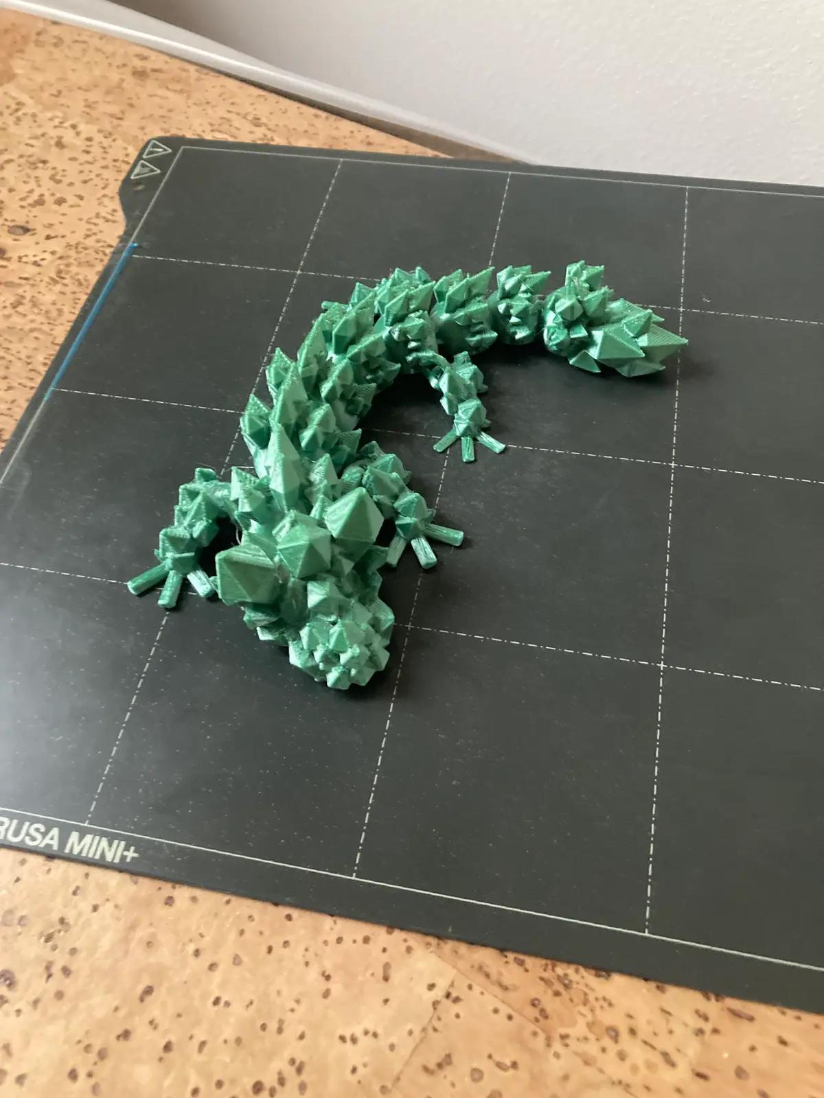 Print-in-Place Articulated flexi Baby-Kristall Drache 3d model