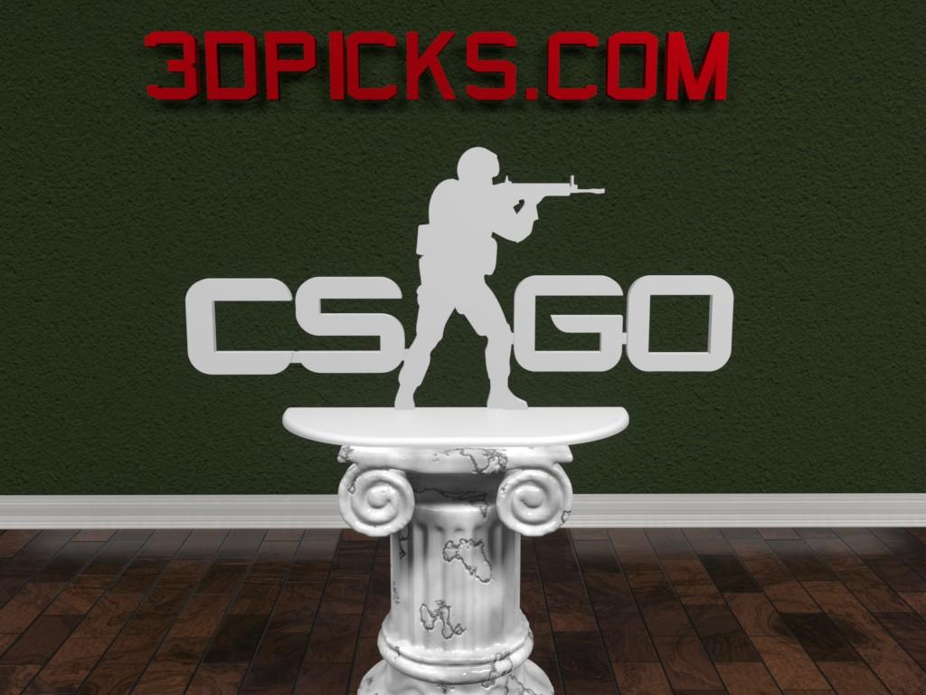Counter-Strike Global Offensive Logo 3d model