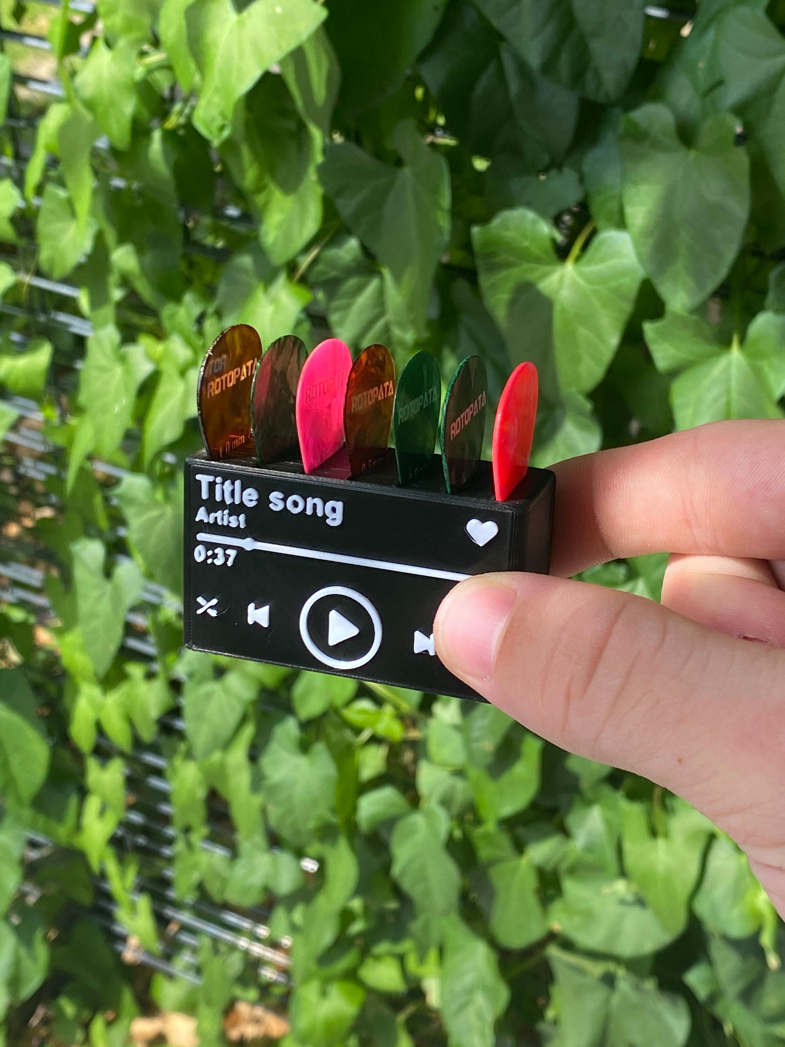 Custom song pick holder 3d model