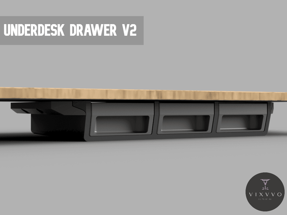 Under-Desk Drawer V2 3d model