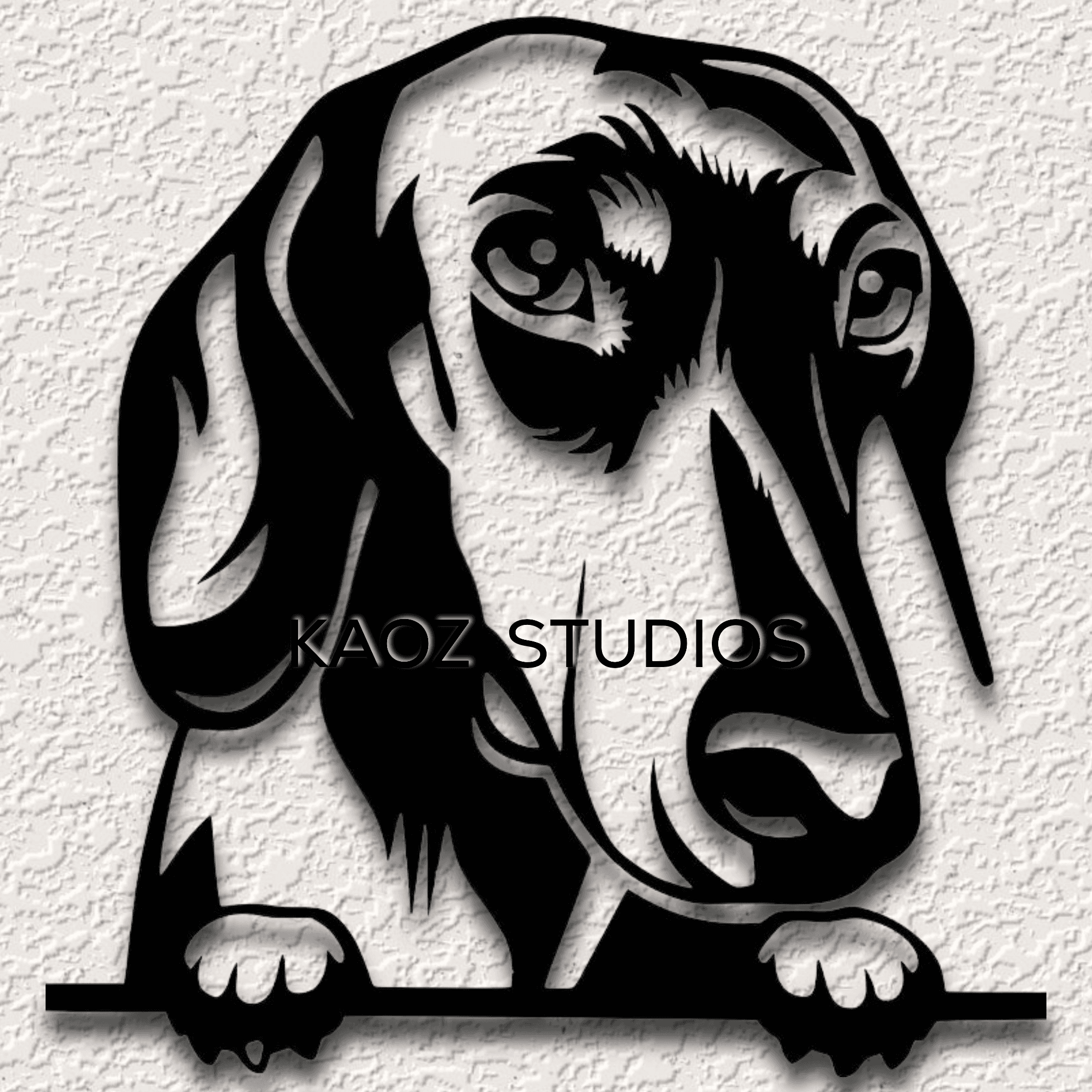 dachshund wall art doxie wall decor sausage dog decoration 2d animal 3d model