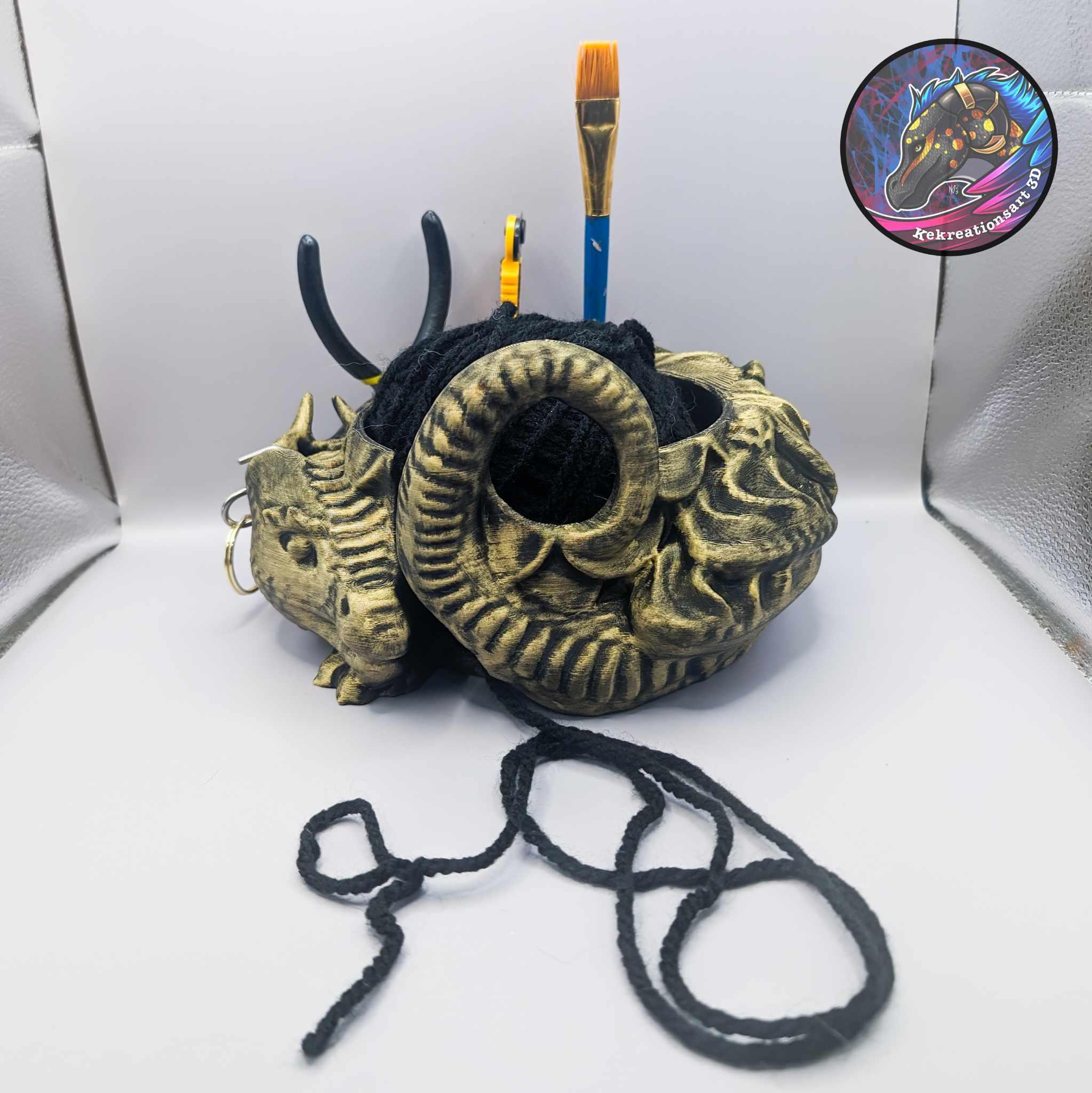 Dragon Planter Yarn Bowl Version 3d model