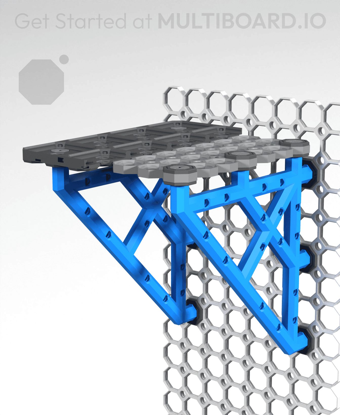 7x7 Bracket - Bolt-Locked Inserts 3d model