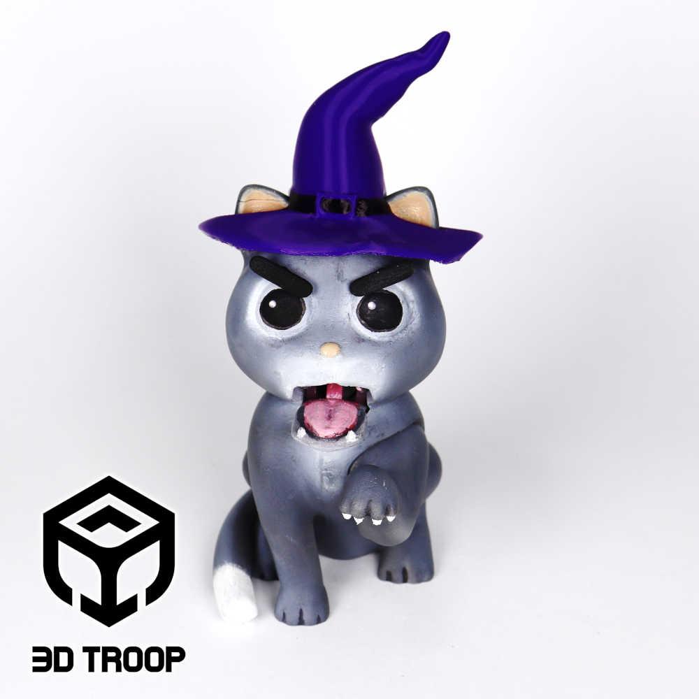 HALLOWEEN LOVELY ANGRY CAT - HAT 3d model