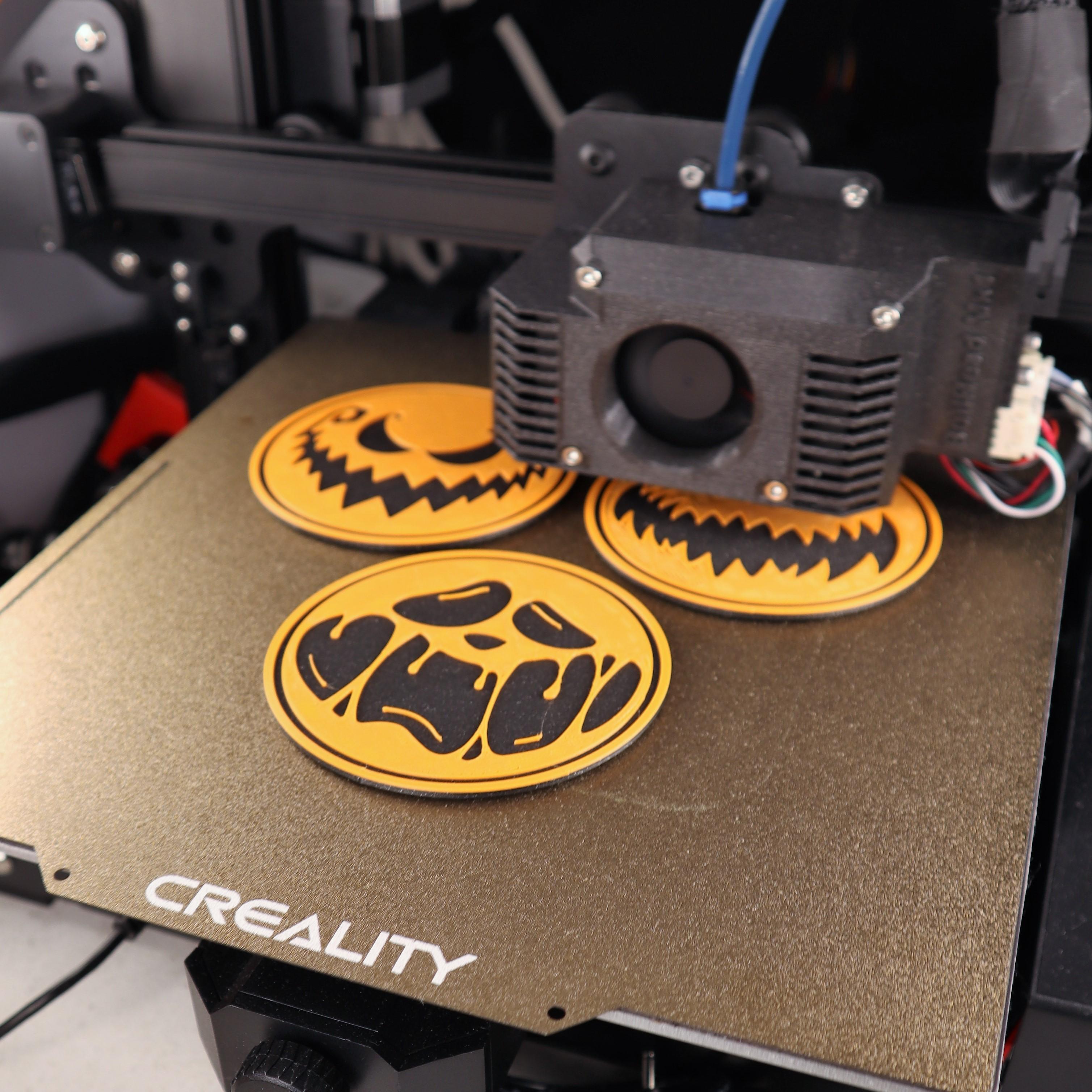 Halloween Coasters with Scary Pumpkin Faces  3d model