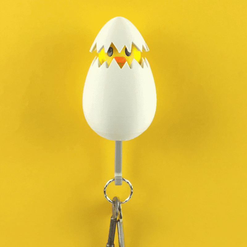 CHICKEN EGG - WALL KEY HANGER 3d model