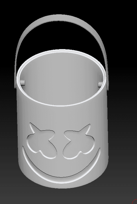 DJ Marshmello Halloween Candy Bucket 3d model