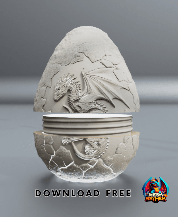 Dragon Egg 3 Mesh Mayhem 3d model