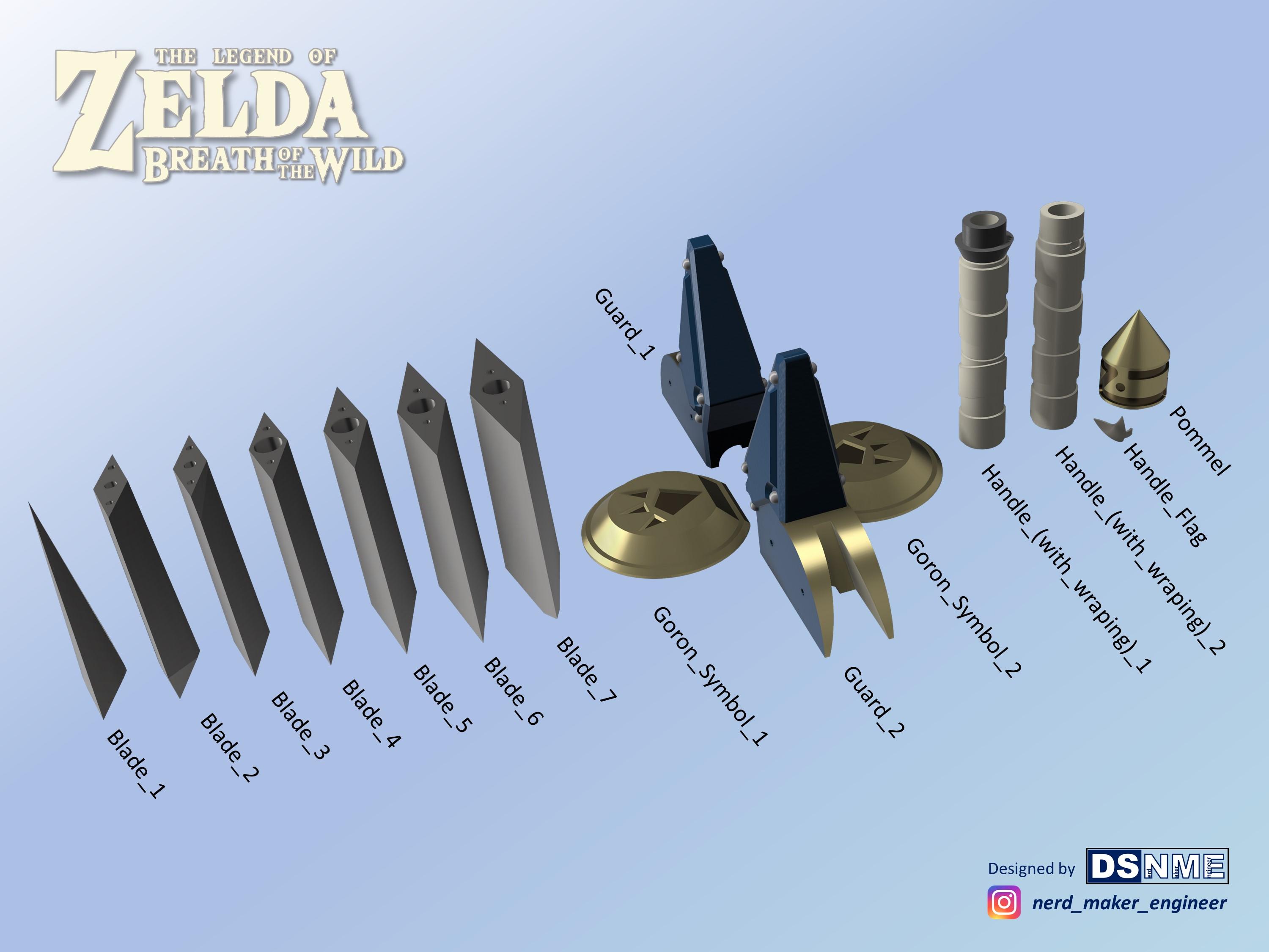 Biggoron’s Sword from Zelda Breath of the Wild - Life Size 3d model