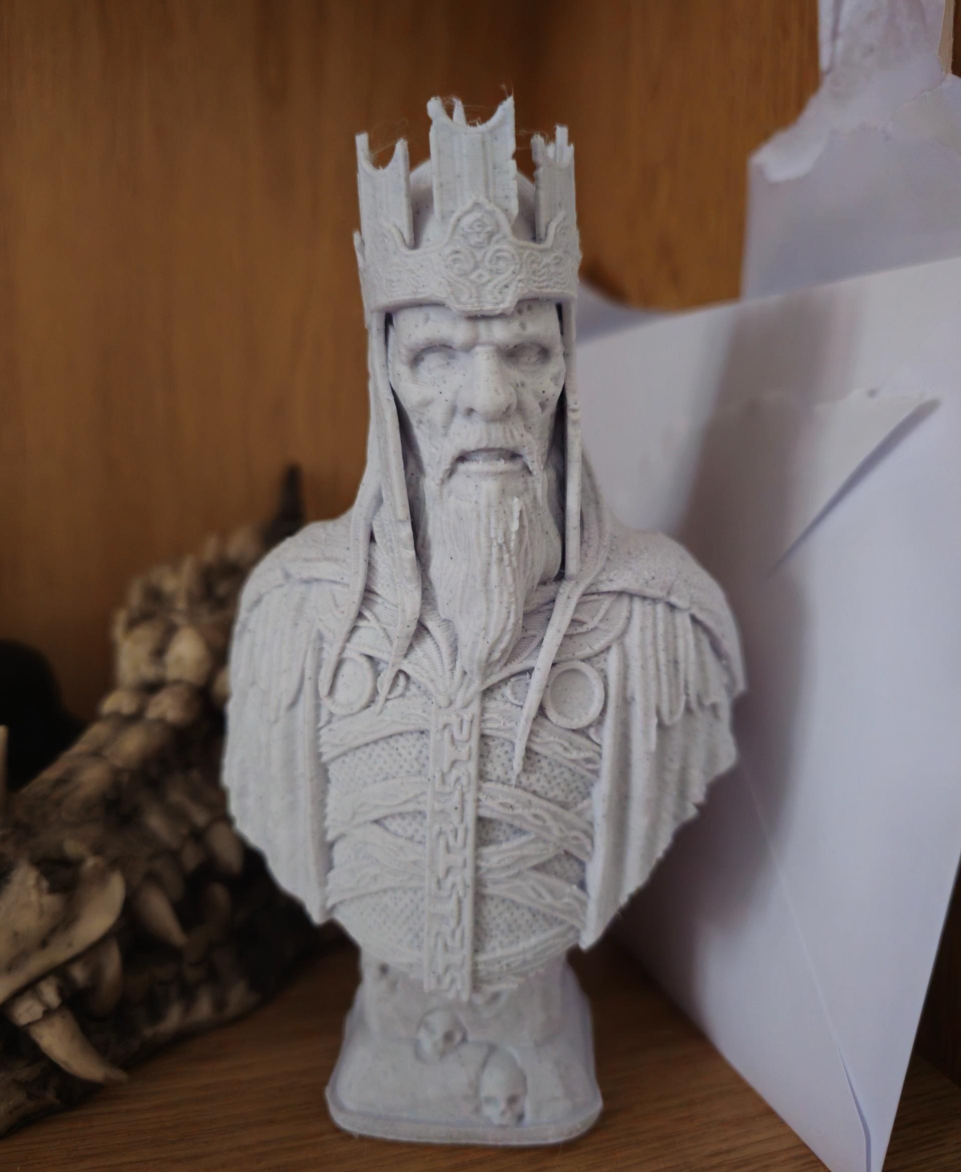 King of the Dead- LOTR (Pre-Supported) - Printed plz stone - 3d model