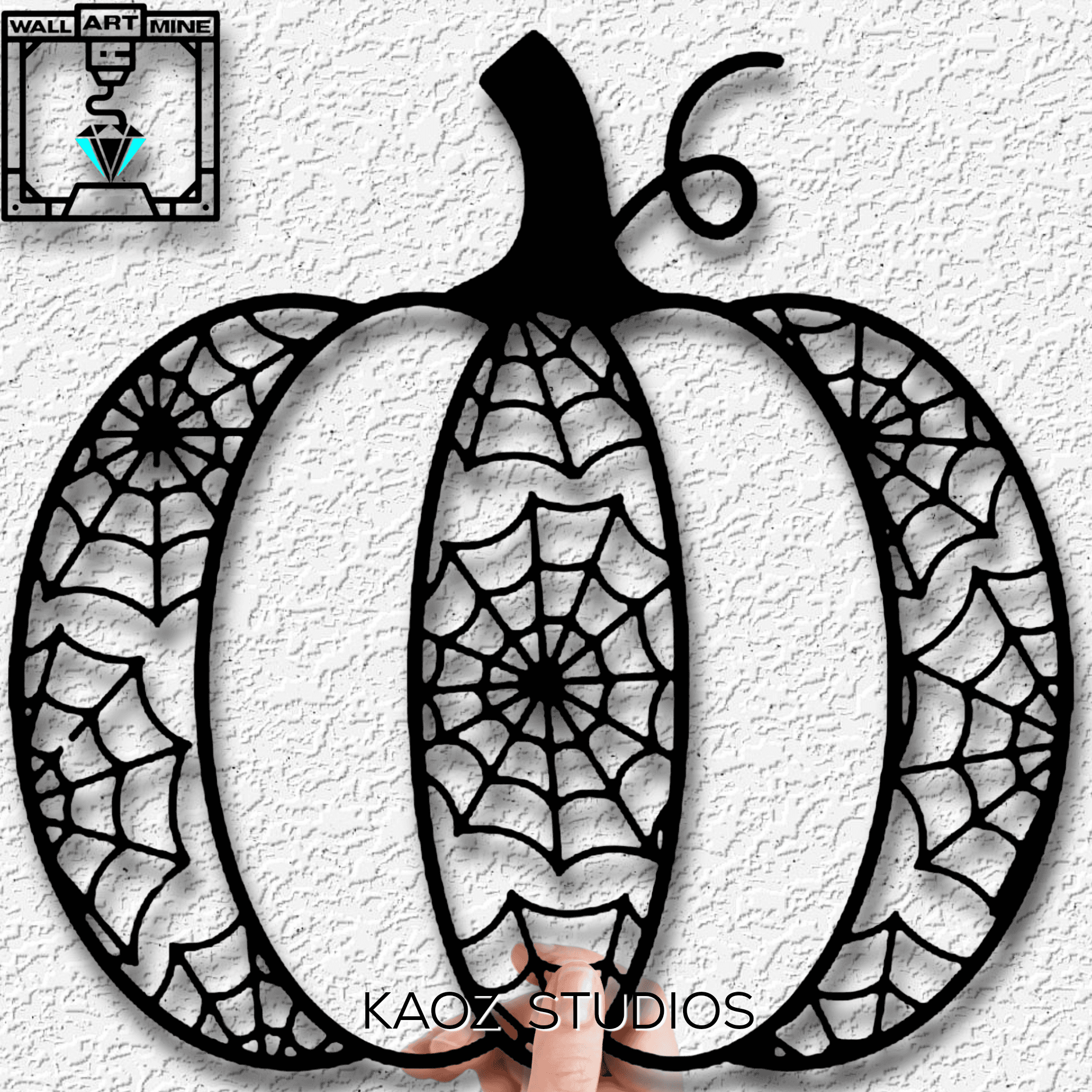 spiderweb pumpkin wall art fall wall decor halloween decoration 3d model