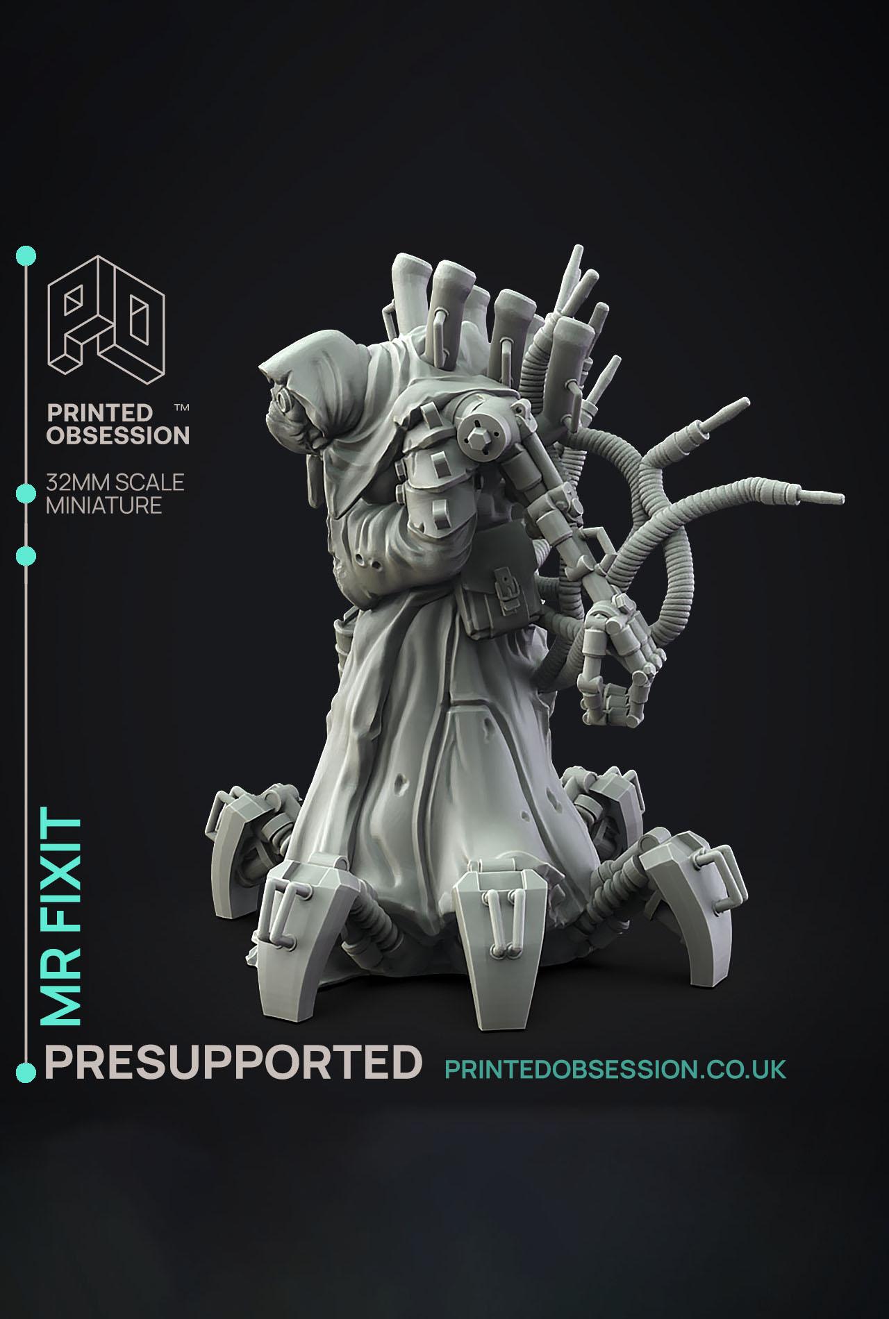 Mr Fixit - Dungeon Cleaning Inc - PRESUPPORTED - Illustrated and Stats - 32mm scale			 3d model
