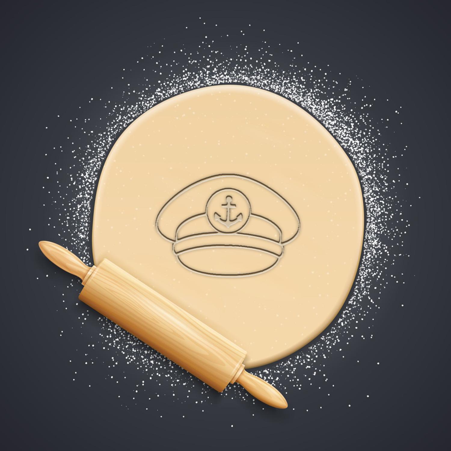 Captain Hat Cookie Cutter, Biscuit Cutter 3d model