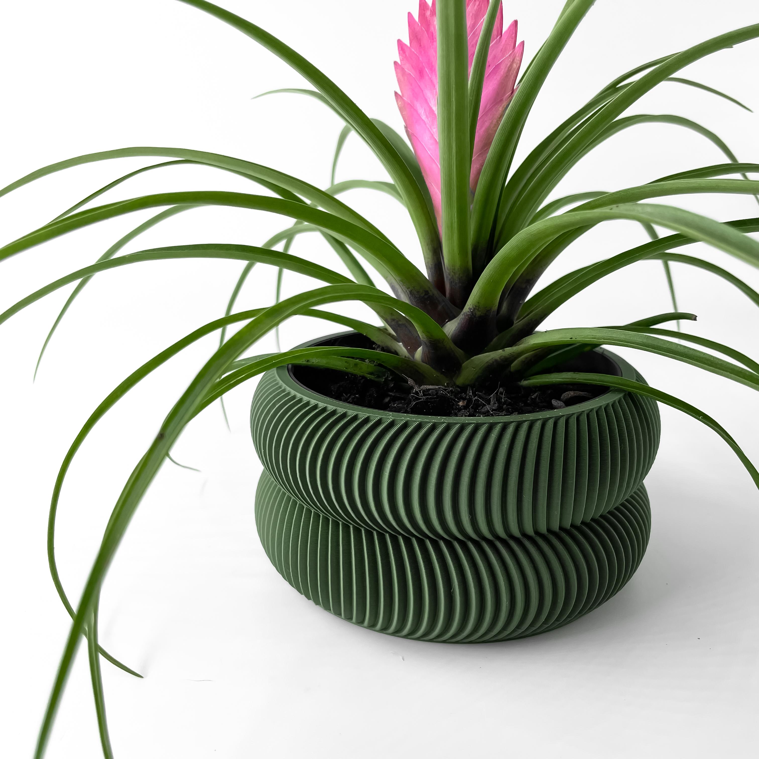 The Avex Planter Pot with Drainage Tray & Stand Included | Modern and Unique Home Decor 3d model