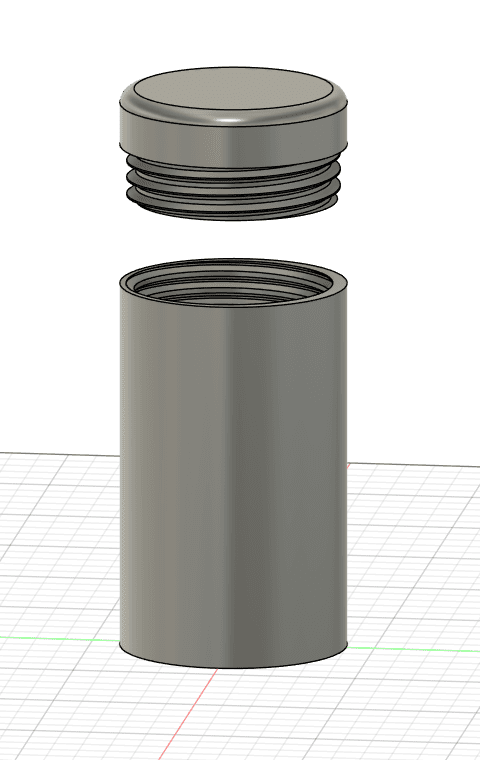 Capsule with lid 3d model