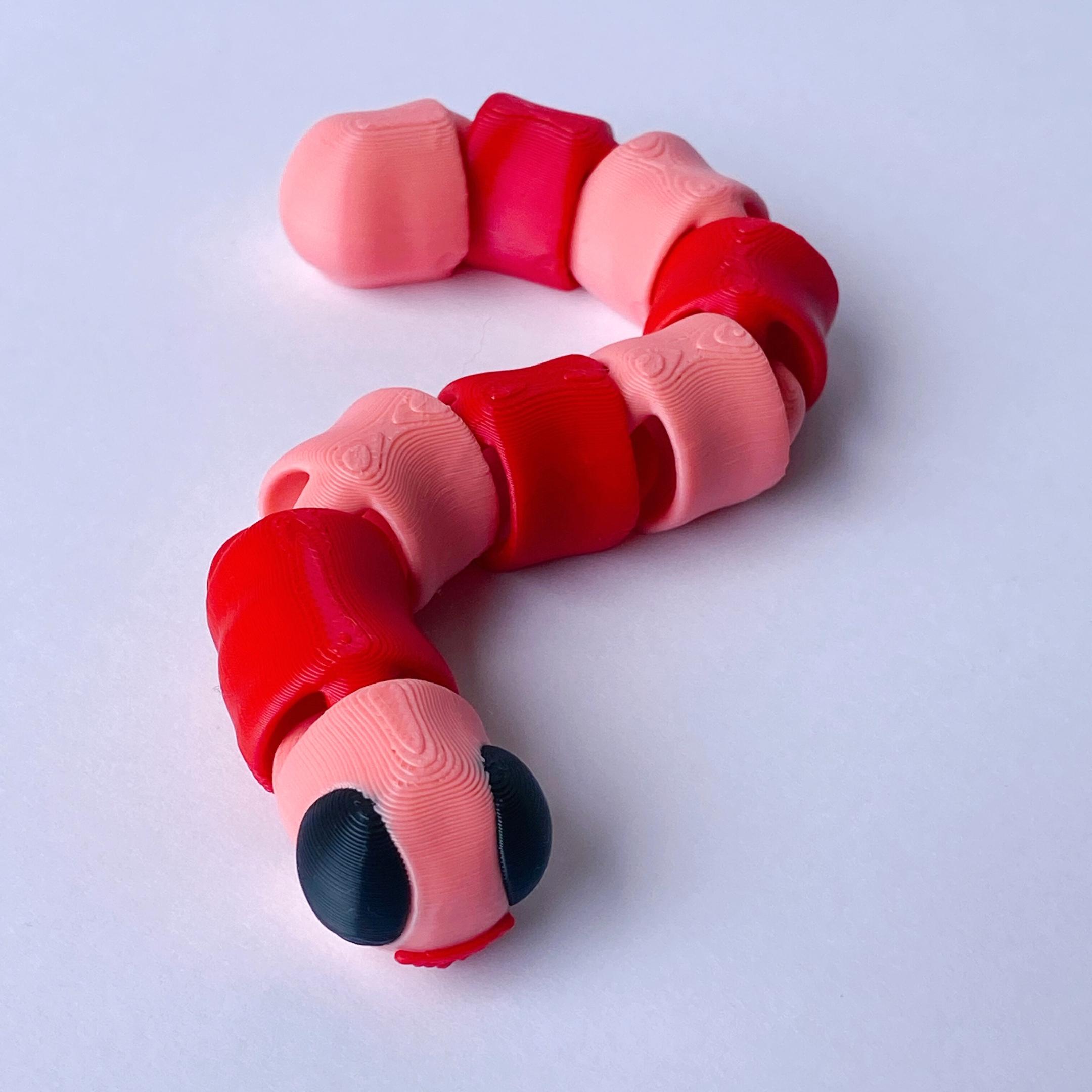Articulated Worm, Flexi Worm 3d model